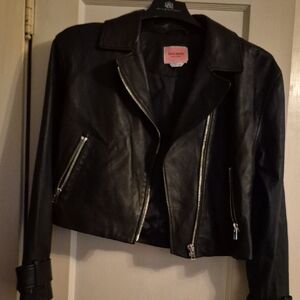 Kate Spade Black Leather Moto Jacket